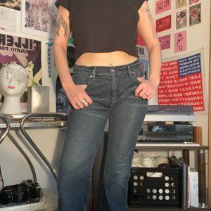 Vintage Diesel Industry Mid Rise Dark Wash Bootcut Flare Womens 27